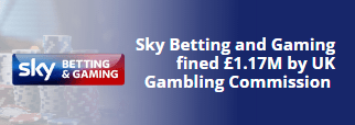 Sky Betting and Gaming fined £1.17M by UK Gambling Commission