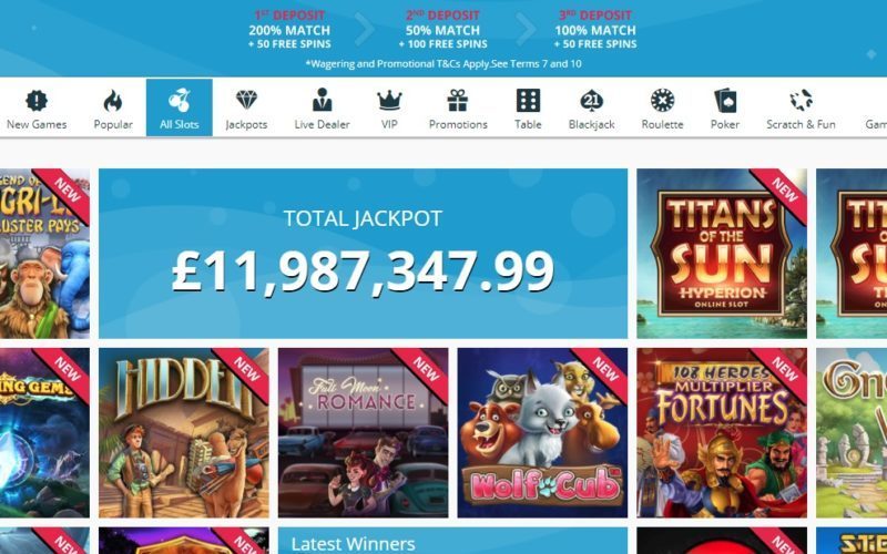 Spinland Casino homepage online UK