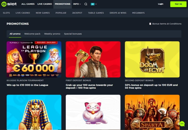Gslot-casino-screenshot promotions