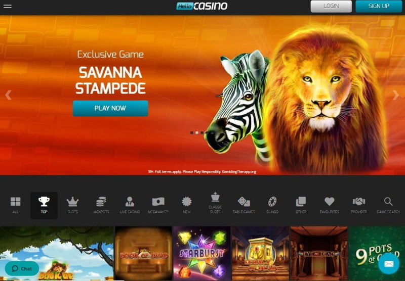 Hello-casino homepage