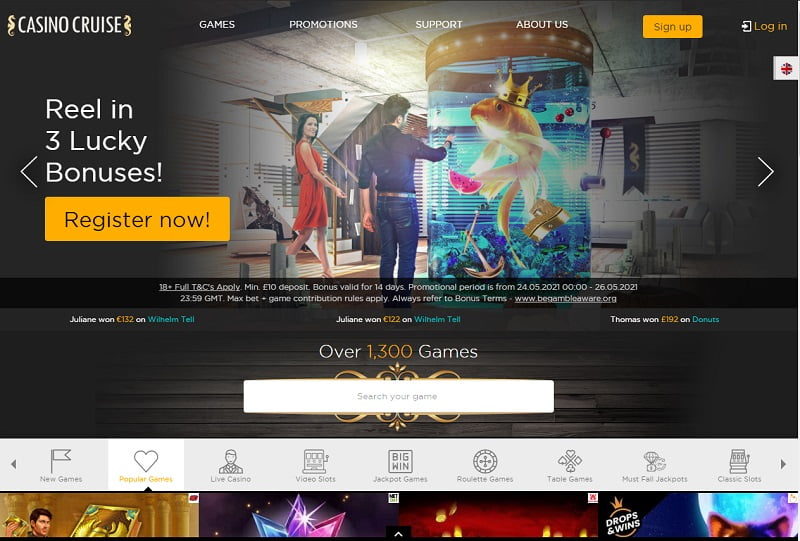 Casino-Cruise homepage UK