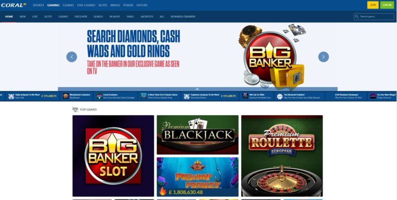 Games to play at Coral-Casino-UK