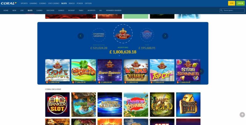 Games to play at Coral-Casino-UK