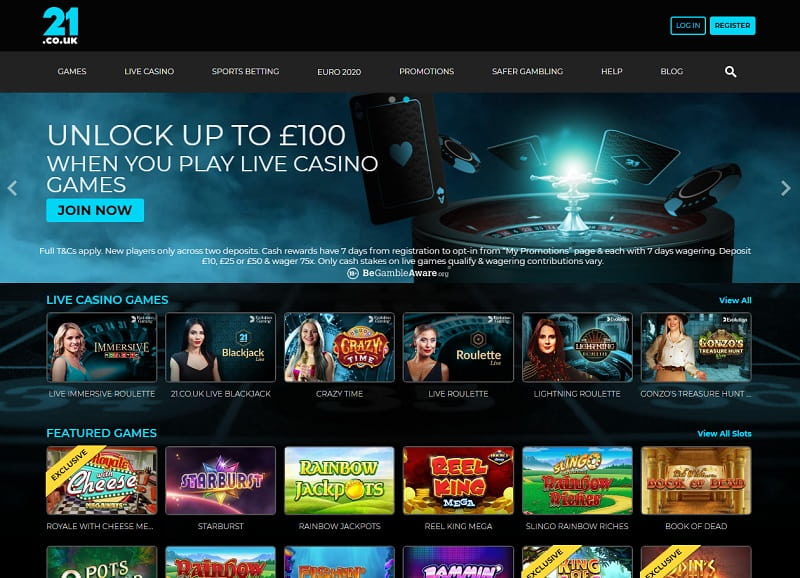 21.co.uk-casino homepage
