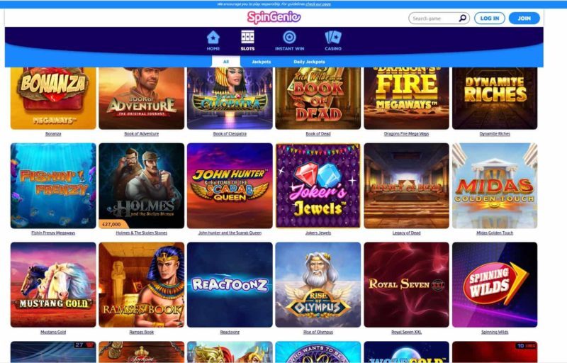 Spin-Genie-slot games