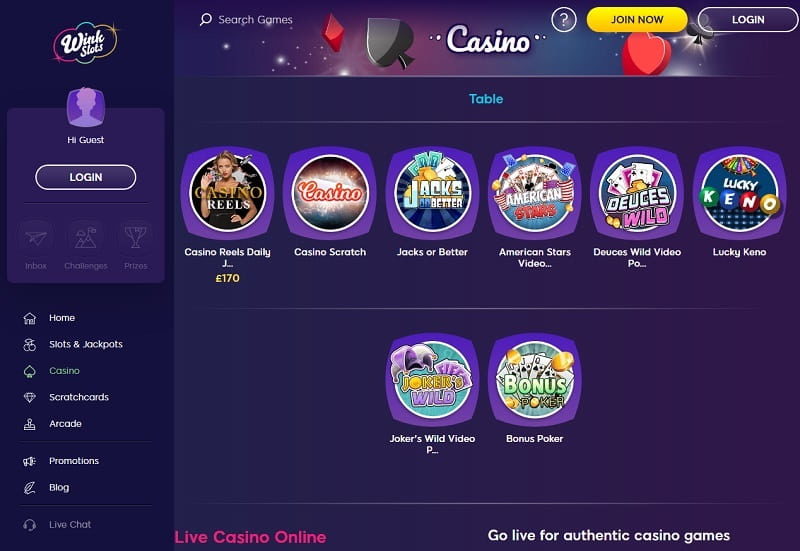 Wink-Slots-Casino games