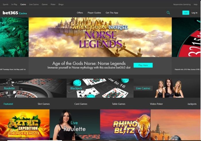 Bet365 Casino homepage UK
