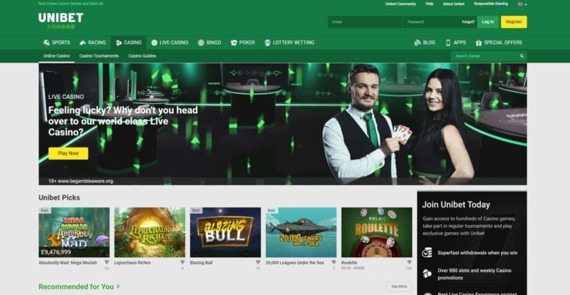 Games to play at Unibet Casino UK