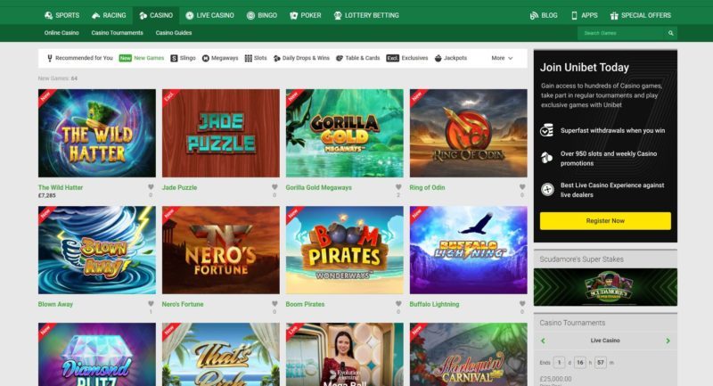 Games to play at Unibet Casino UK