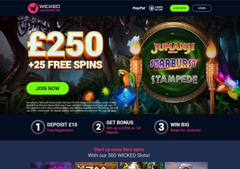 Wicked-Jackpots-Casino homepage UK