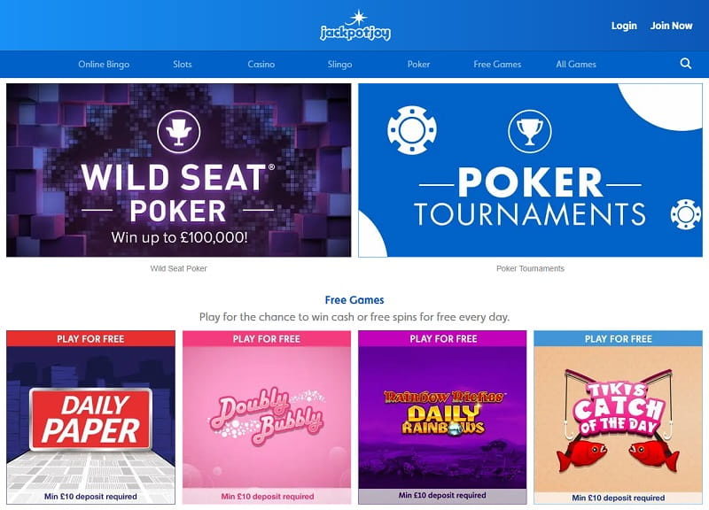 JackpotJoy-Casino homepage UK