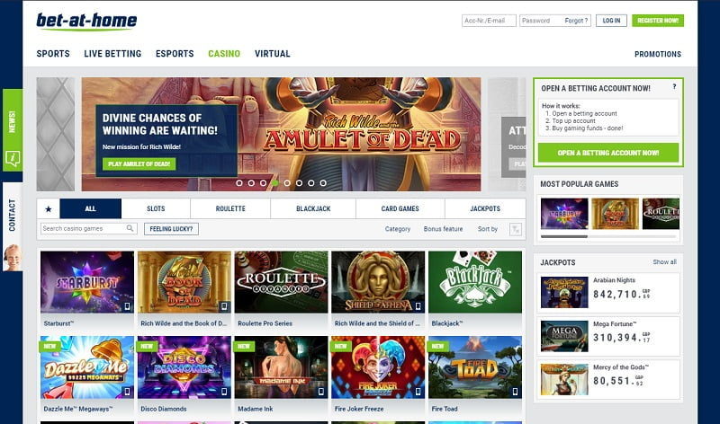 Games to plat at Bet-at-Home-Casino UK