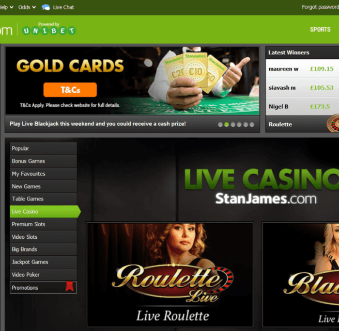 stan james casino homepage