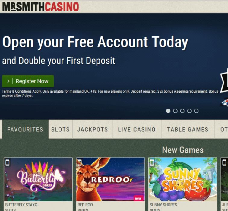 mr smith1 casino homepage