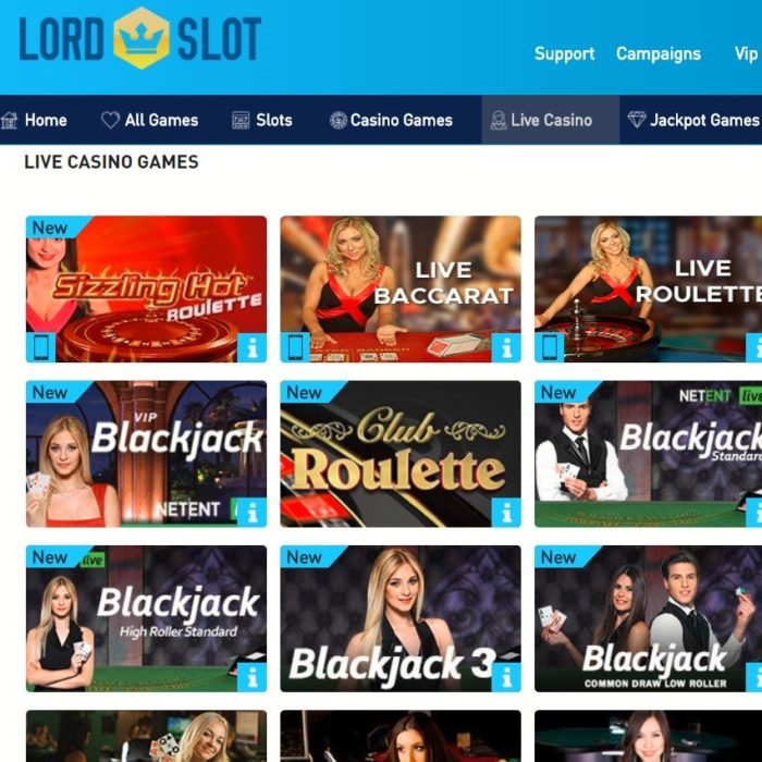 Lord-Slot-Casino live games