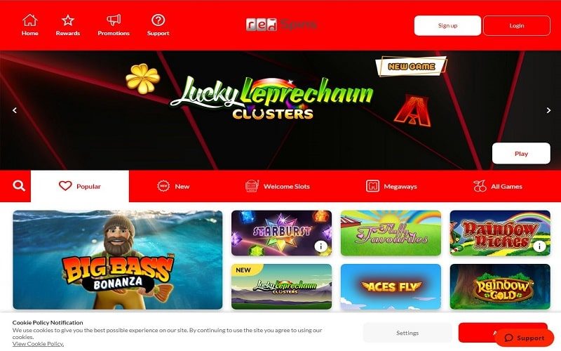 Red-Spins-Casino-homepage