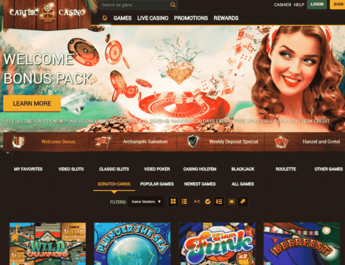 caribic-casino-homepage UK