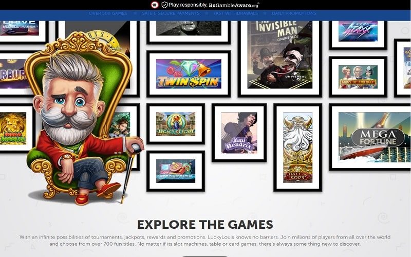Games to play at Lucky Louis casino