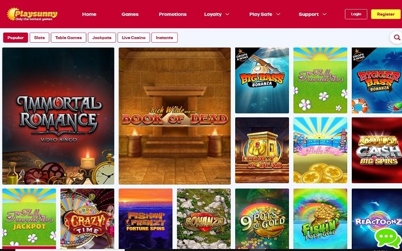 Popular games to play at Playsunny