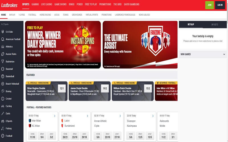 Ladbrokes casino sports betting