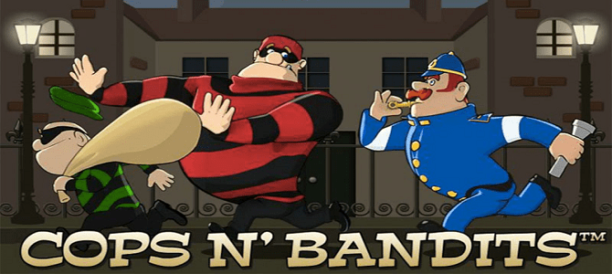Cops n bandits slot logo UK