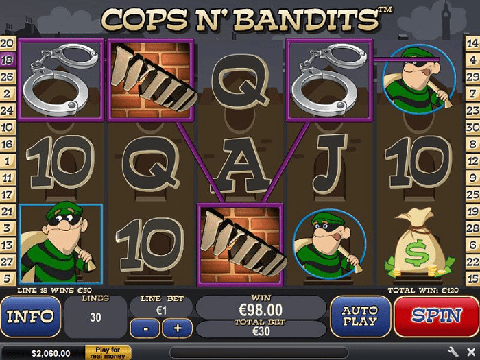 More Details on Cops n Bandits Slot Game