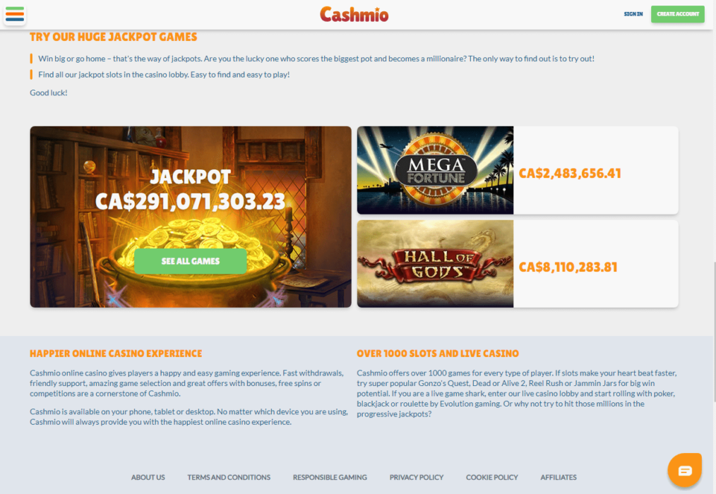cashmio Casino review UK