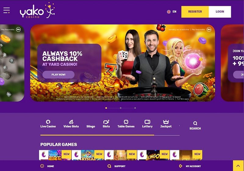 Yako Casino online slots games UK